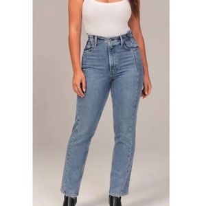 Abercrombie & Fitch Ultra High Rise 90s Straight Jean Long Tall